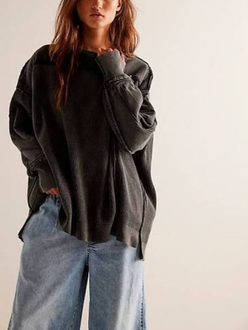 NWOT We The Free Worn Thru Pullover, Small